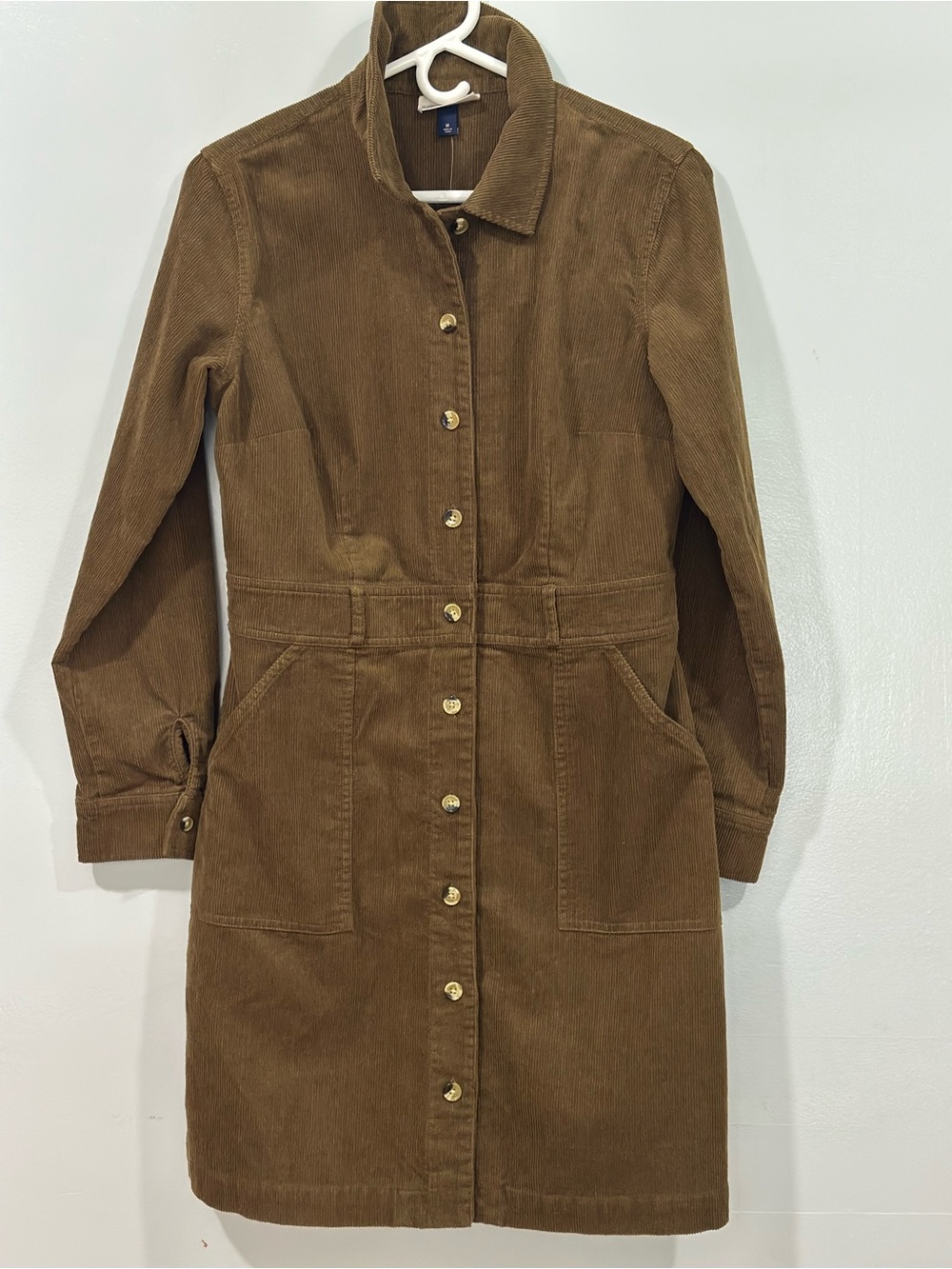 Universal Thread Olive Brown Corduroy Shirtdress - Picture 1 of 8